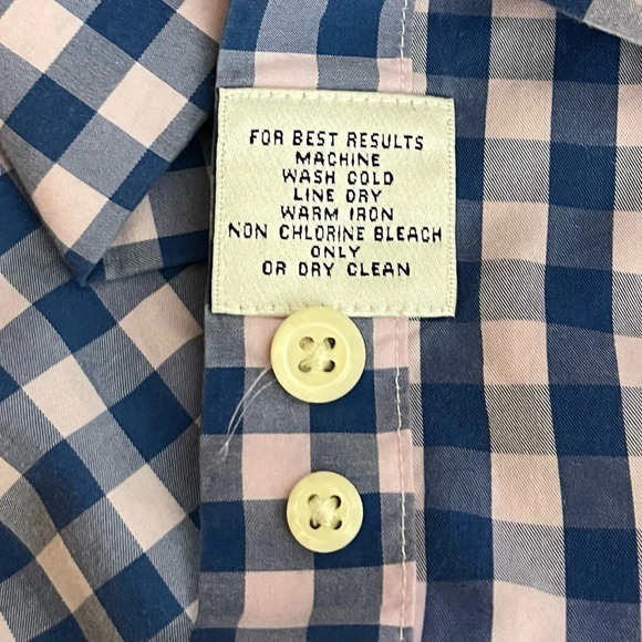 Peter Millar | Plaid Button Down Shirt Button Front Cotton EUC - Picture 7 of 7